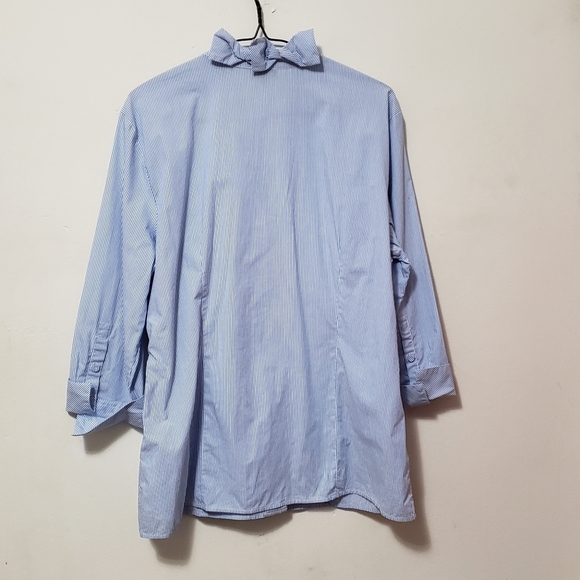 Talbots Stripes Dress Shirt Plus Size - Picture 2 of 8